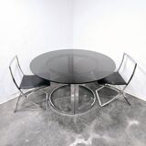 Table de salle à manger Vittorio Introini avec chaises Cuneo 1970