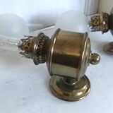Old pair of brass wall light