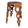 Mid-Century artisanal octagonal hand crafted plant stand stool, circa 1950s