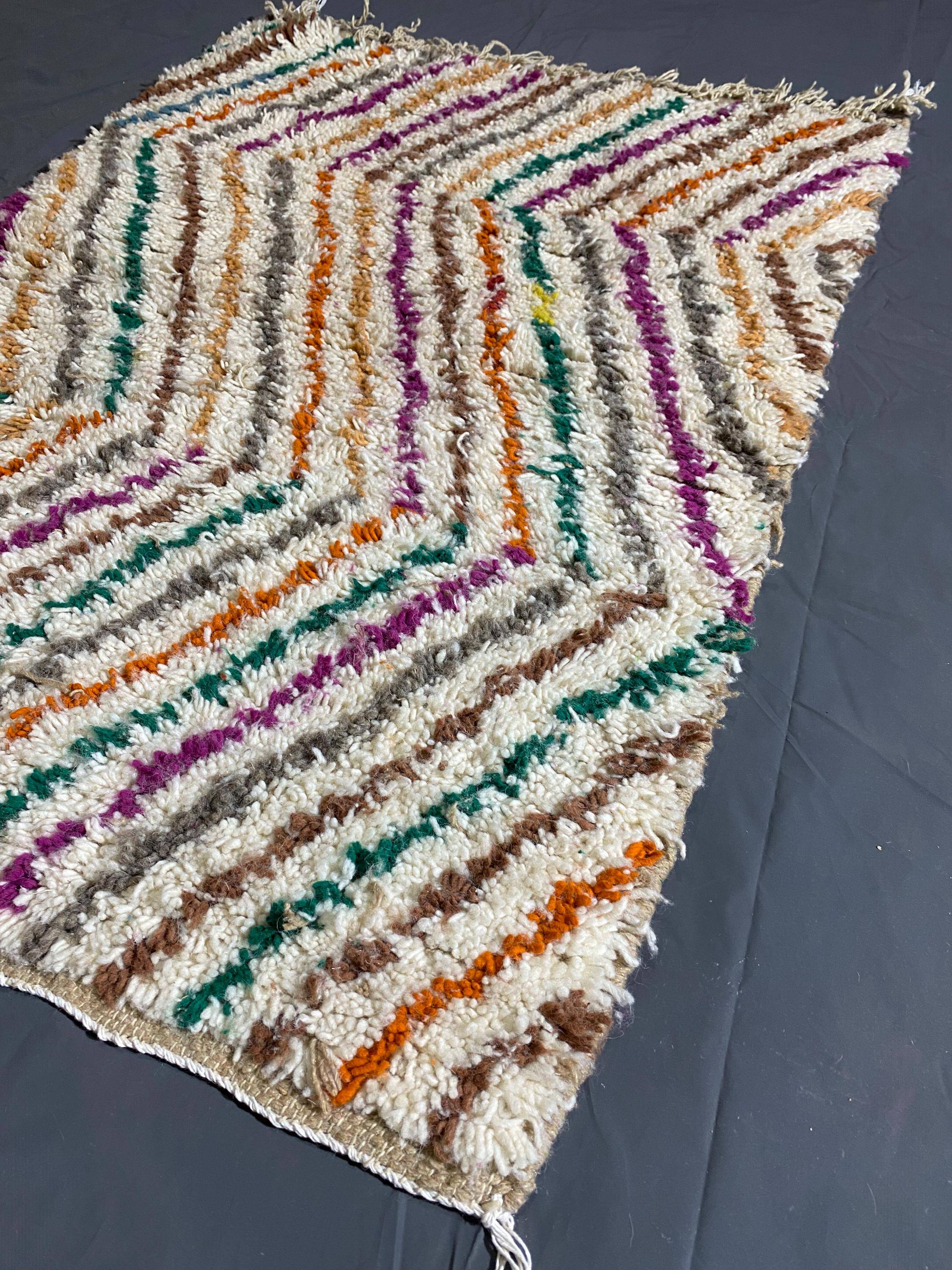 Handmade wool Berber rug 3 x 2 m