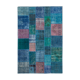 Handwoven turkish contemporary 203 cm x 300 cm blue patchwork rug