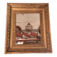 Miroir époque Restauration en bois doré à la feuille