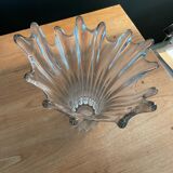 Large transparent glass vase