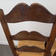 Straw brutalist chairs, set of 4