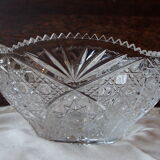 Cut crystal salad bowl