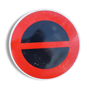 Panneau emaille interdiction de
