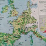 Old big map Hatier: The European community. 154 x 115 cm.