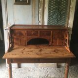Pitch pine tiered desk