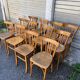 (Lot) 12 bistro chairs (light oak)