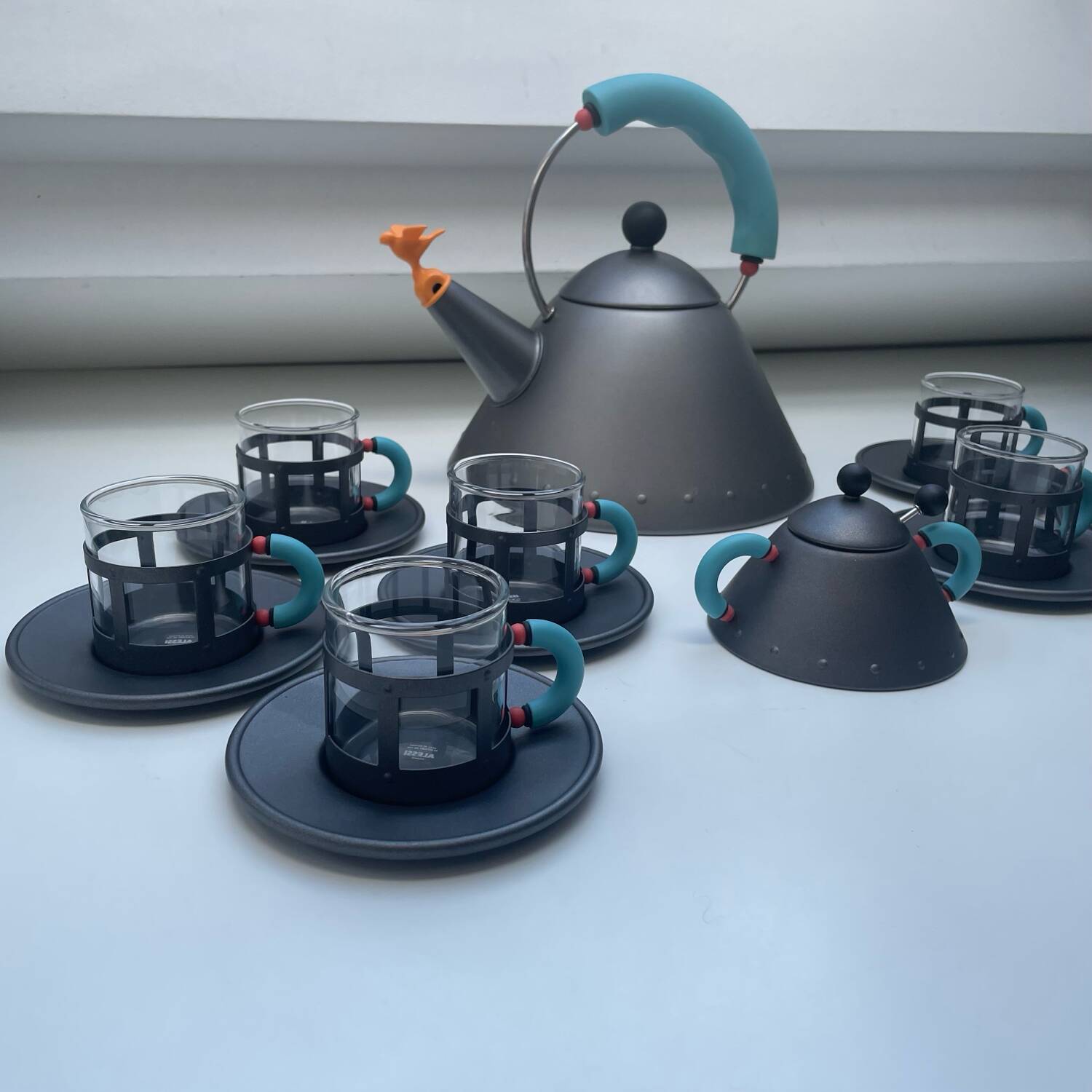 Tea set Birdy 9093 Michael Graves Alessi Italy