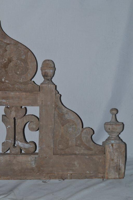 Two parts of railings, kind of crows from the 19th century. century carved wood