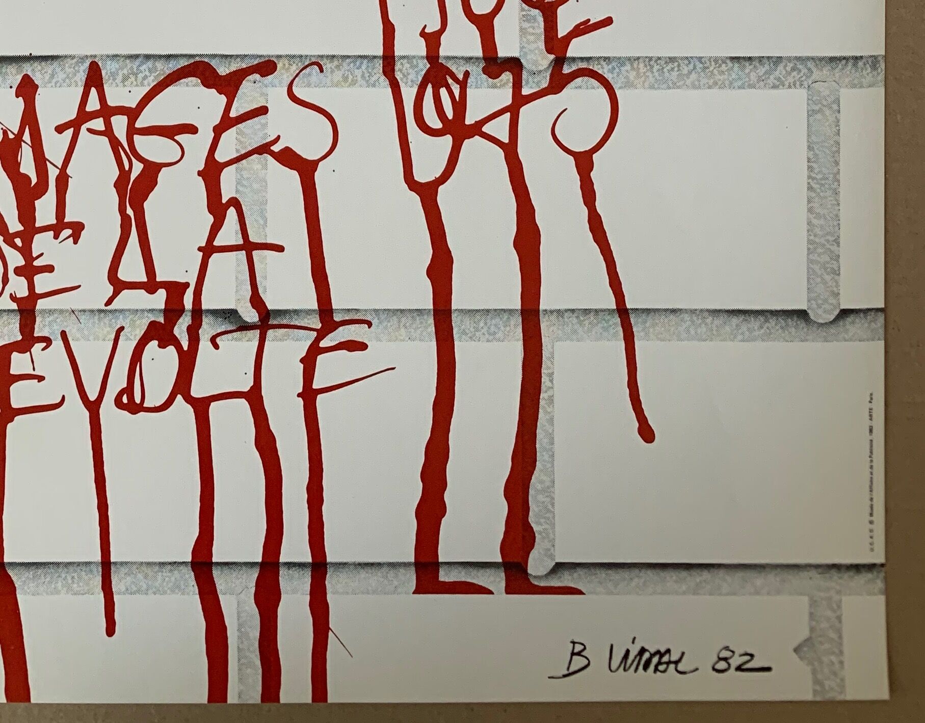 Vidal's poster published in lithograph in 1982 for the Musée de l'affiche et de la publicité