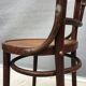 Pair chairs bistrot Thonet pyrograved design 1900 Art Nouveau