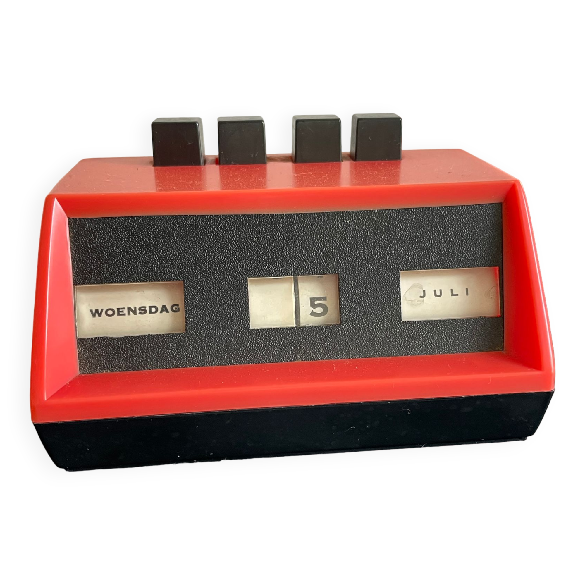 Petit calendrier de bureau space age 1970 seventies vintage
