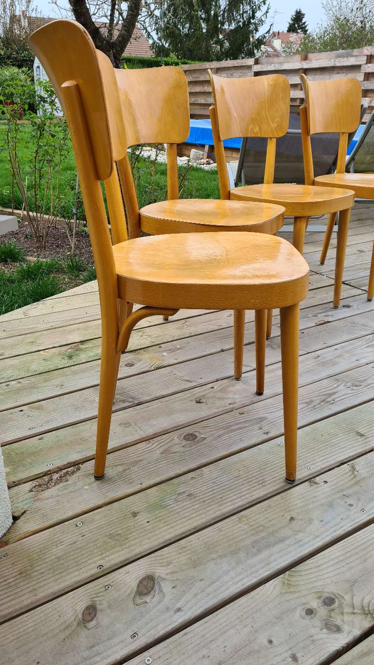 Ensemble de 4 chaises bistrot Baumann