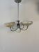 Lustre art déco opaline bois et métal
