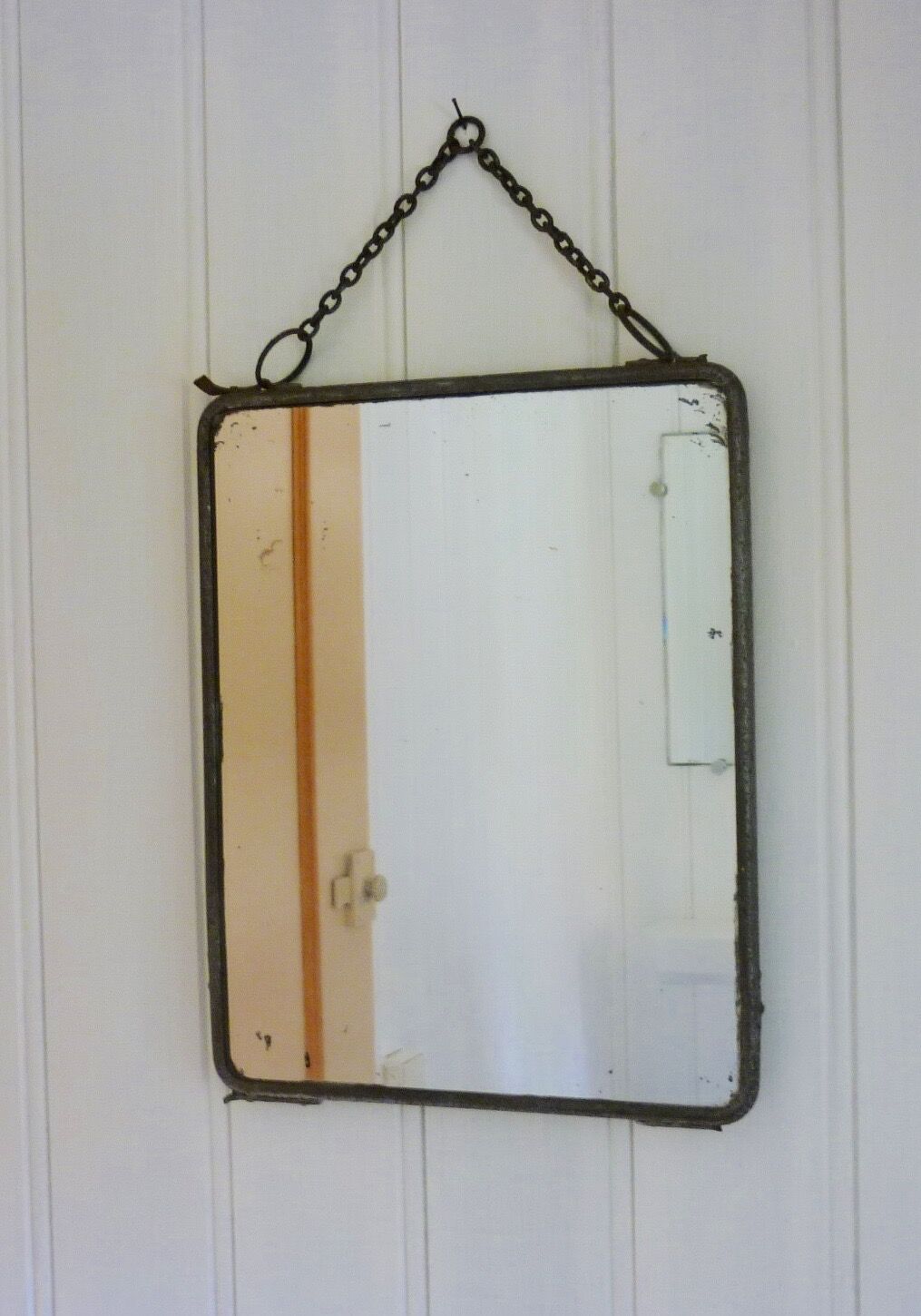 Old rectangular barber mirror