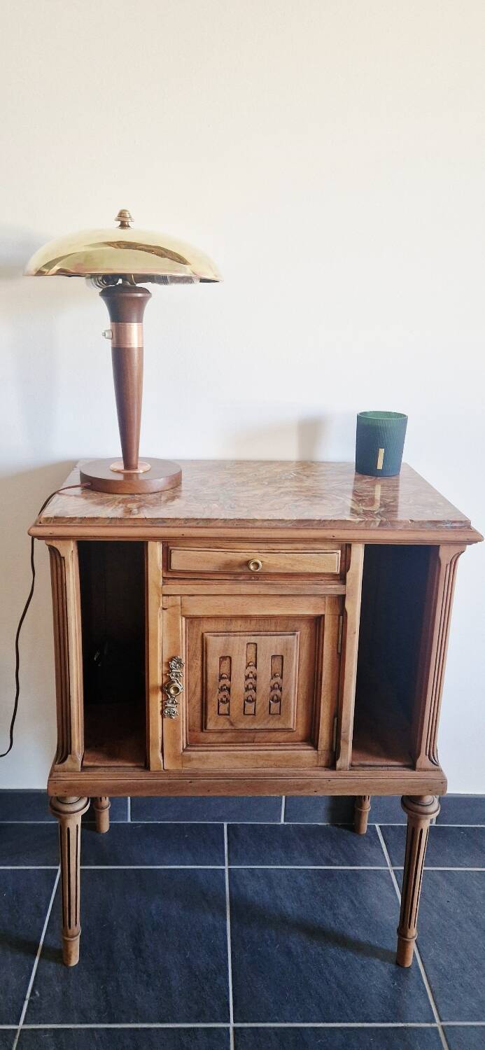 Art Deco style articulated lamp - Wood and brass - 1930s period
