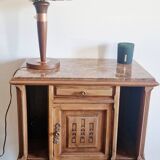 Art Deco style articulated lamp - Wood and brass - 1930s period