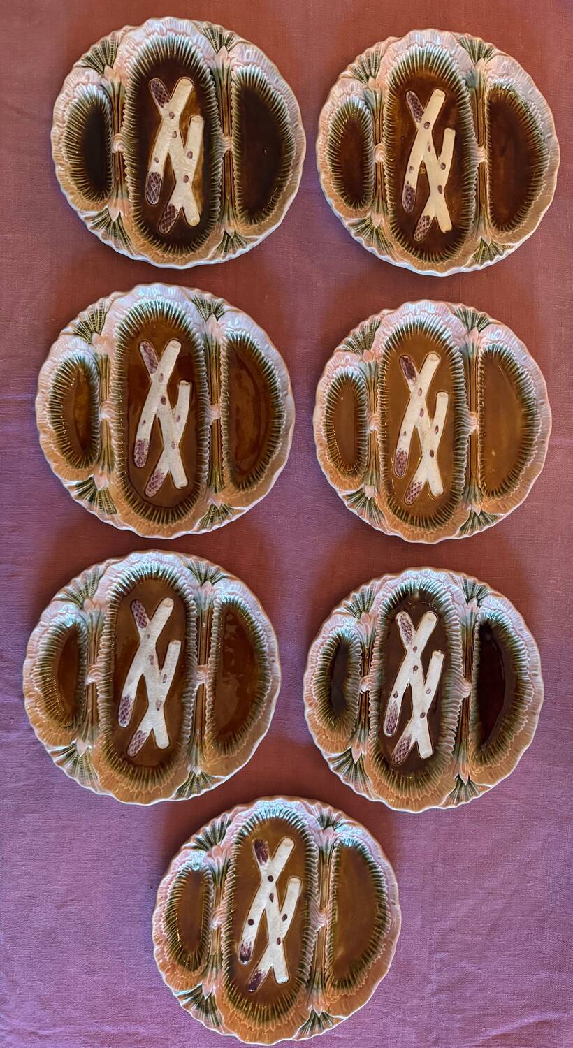 Barbotine plate service from Bavent (Orchies) 19th century (19th century)