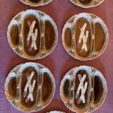 Barbotine plate service from Bavent (Orchies) 19th century (19th century)