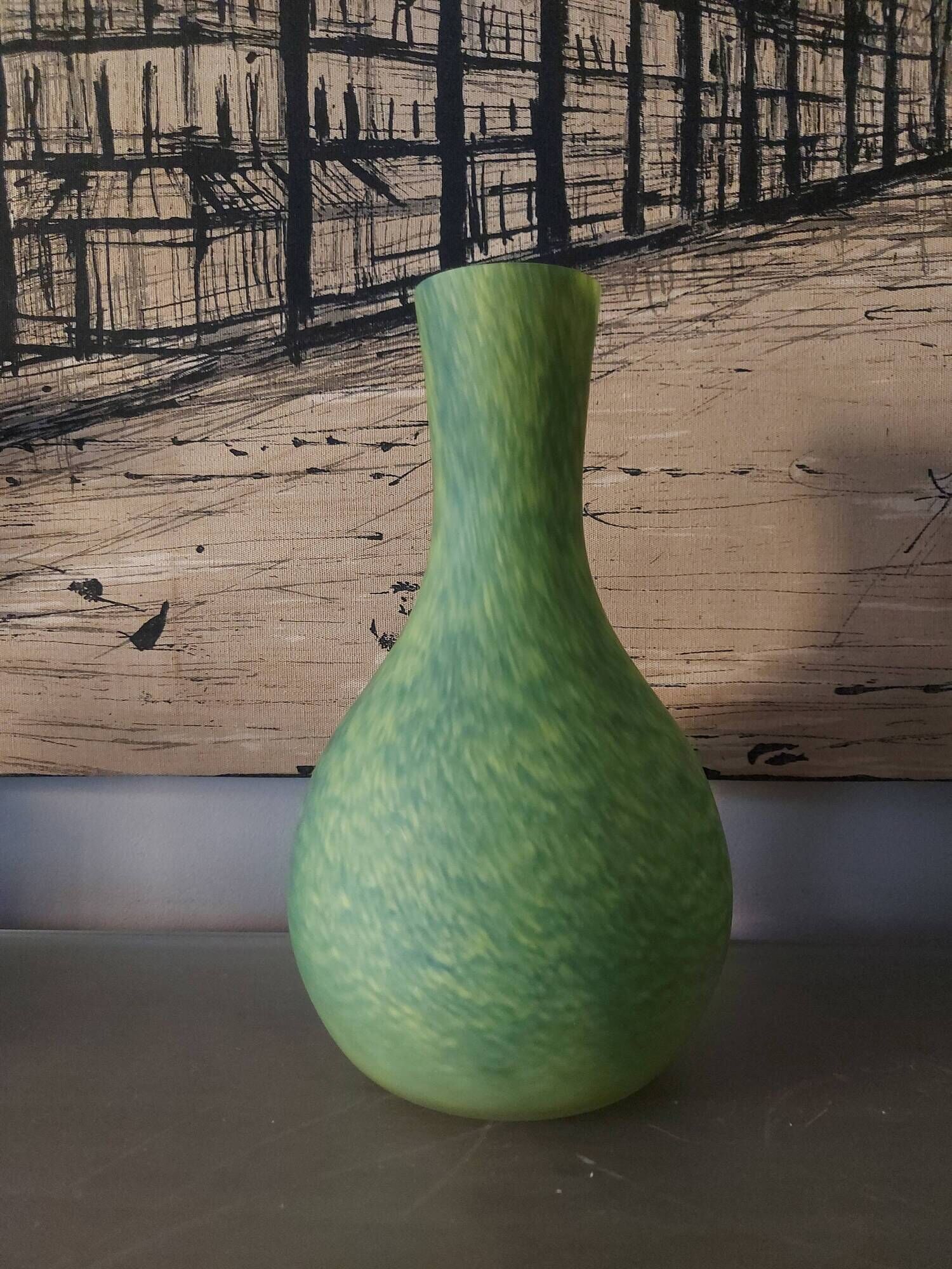 Vase years 80, 90's in blown glass, Habitat