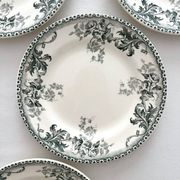 4 dessert plates ironstone "Liserons" Choisy le Roi