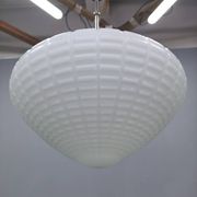 Adjustable Czech Pendant Light, Opaline Glass, 1970s