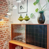 Empoli glass bonbonnière 60s-70s