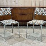 Pair of chrome chairs from the 70