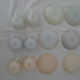 6 cups and sub-cups arlequin iridescent glass opalescent arcopal france