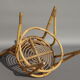 Set of 6 bamboo and rattan chairs