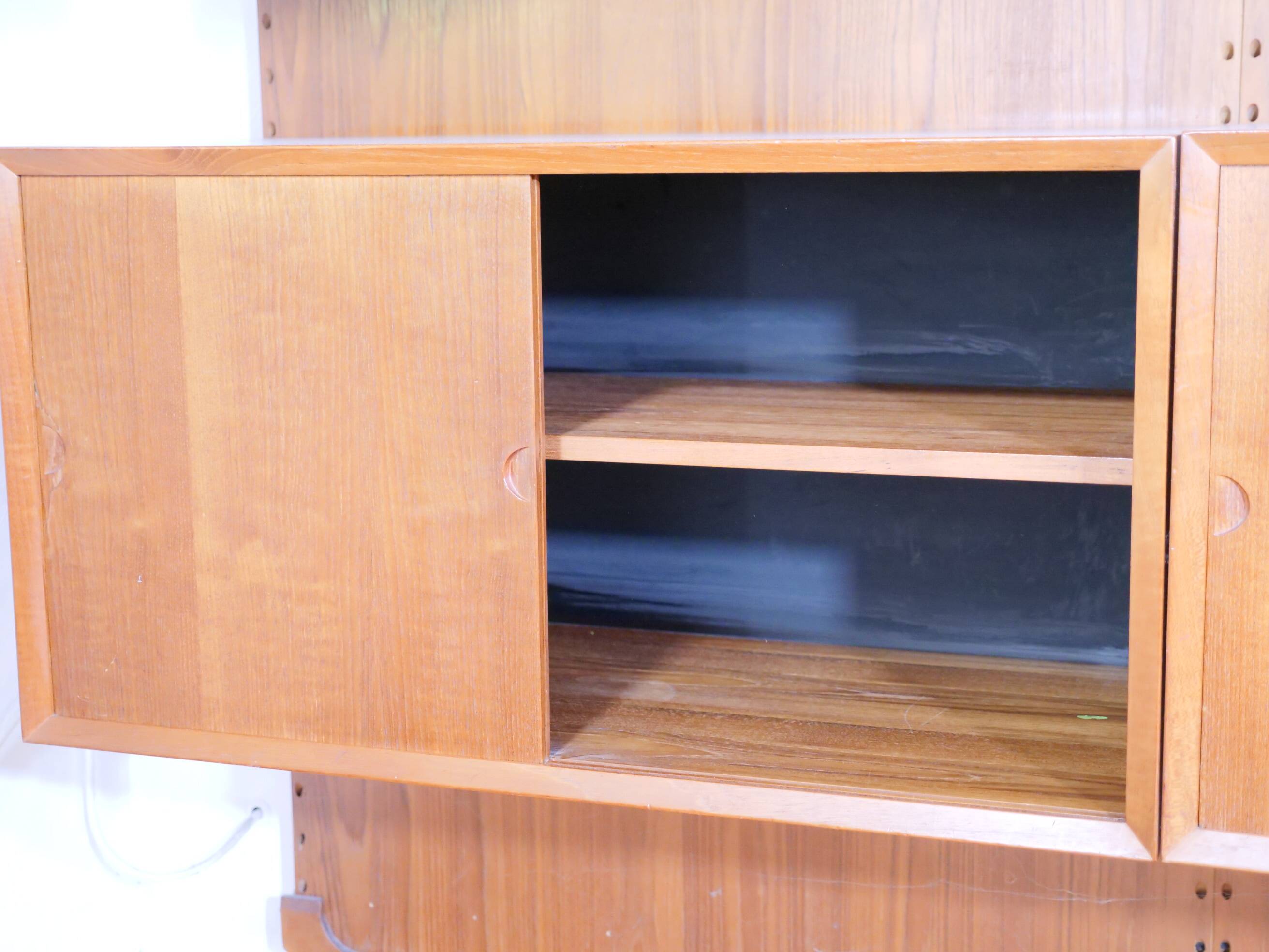 Modular teak shelving system by Poul Cadovius for Cado, 23 Set, 1960s