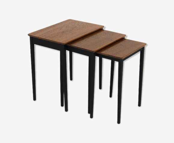 Teak trundle tables, Sweden, 1960