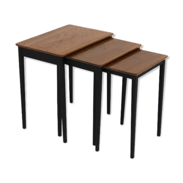 Teak trundle tables, Sweden, 1960