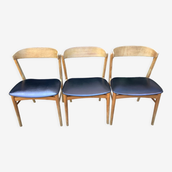 206 Danish teak and Skaï chairs