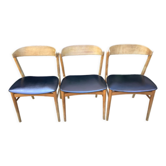 206 Danish teak and Skaï chairs
