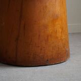 Hand-carved primitive chair made from pine logs, modern Swedish, Wabi Sabi, 1960s.