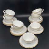 White and gilded Limoges porcelain tea/coffee service – MPM0724SV1