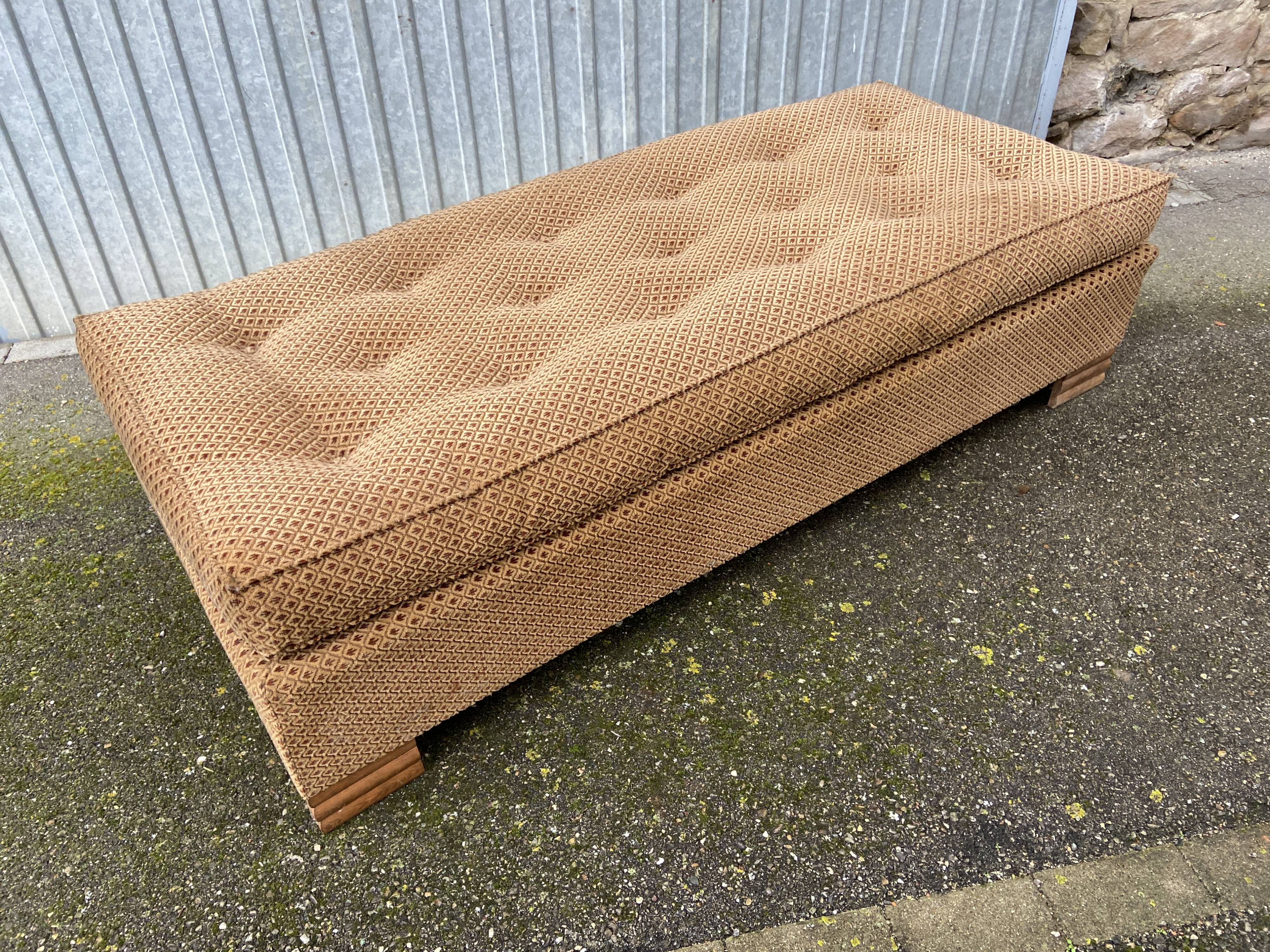 Méridienne banquette lit de repos art déco vintage 1950