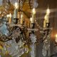 Crystal and bronze chandelier
