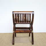 Wooden curule chair and canning