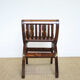 Chaise curule en bois et cannage