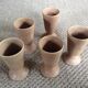 Series of 5 sandstone cups