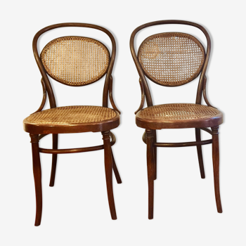 Pair of chairs model Thonet No.11 by Josef Hofmann, era 1900