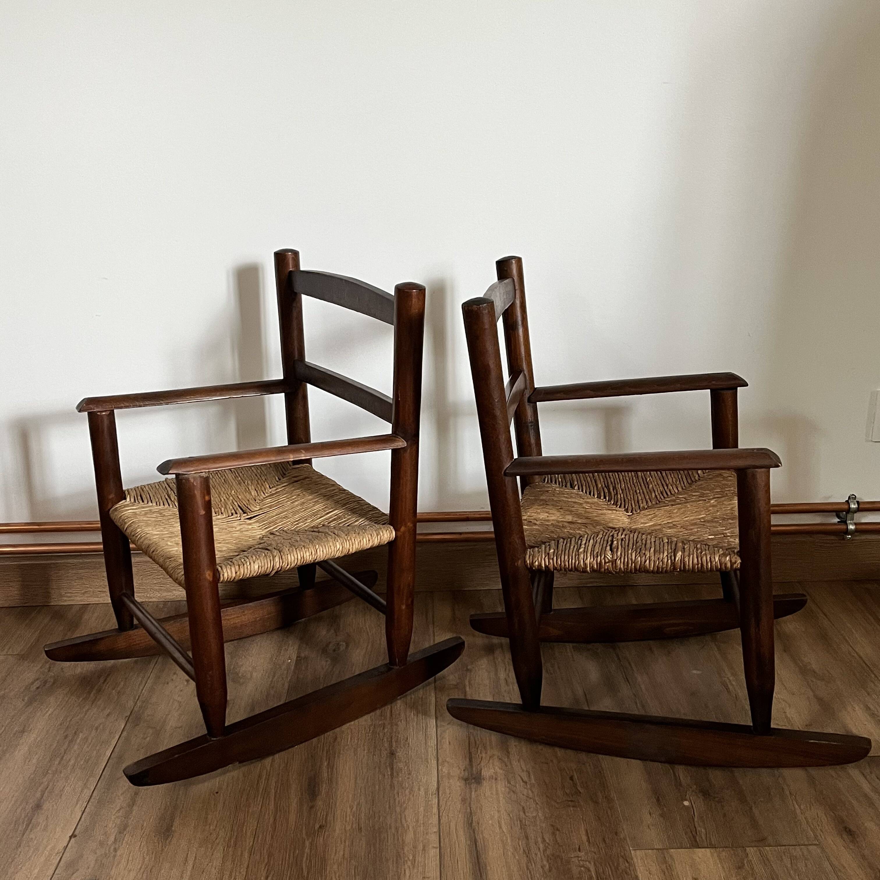 Pair of children's rocking chairs