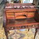 Old louis XVI style cylinder office Scriban Secretary in solid wood and marquetry