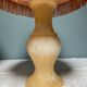 Pair of vintage bedside lamps with pink fringes