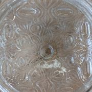 Antique ceiling light in molded glass
