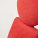 Vintage high-back chair in red fabric, 1960s design